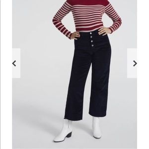 *new w/ tags* wide leg cropped cord culottes